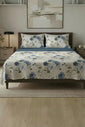 Completo letto Sanderson Daltex colore Polonio – cotone naturale floreale 100% Made in Italy