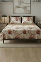 Completo letto Sanderson Daltex colore Sabbia – cotone naturale floreale 100% Made in Italy