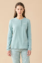Pigiama Donna Punto Milano Bows Roses Verde Salvia dettaglio