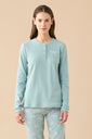 Pigiama Donna Punto Milano Bows Roses Verde Salvia dettaglio