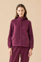 Completo Donna Micropile Rasato Cozy Bordeaux dettaglio