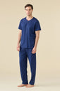 Pigiama Uomo in Jersey di Cotone Linea Navy Dot - Noidinotte