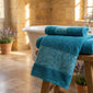 Coppia Asciugamani Viso e Ospite In Spugna 450 Grammi Cashmere/ 15 Colori - Daltex