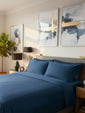 Completo letto Camelia Daltex colore Navy – raso di cotone effetto seta 100% Made in Italy
