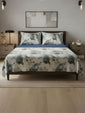 Completo letto Sanderson Daltex colore Navy – cotone naturale floreale 100% Made in Italy