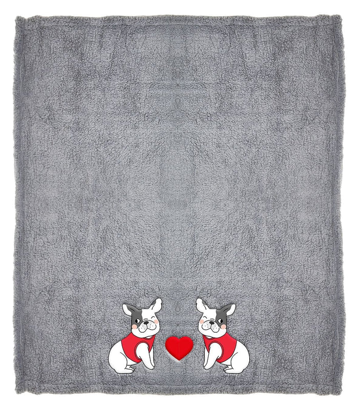 plaid pile grigio bulldog sleep daunex