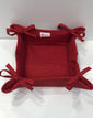 Portapane tag house minimal tessuto rosso