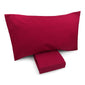 Completo letto bordeaux effetto no stiro bianco con lenzuolo di sopra, lenzuolo di sotto e federe. Singolo, piazza e mezza e matrimoniale.