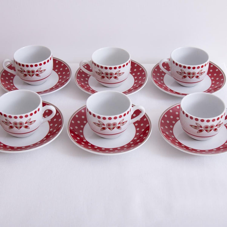 Montmatre Rosso Set 6 Tazzine