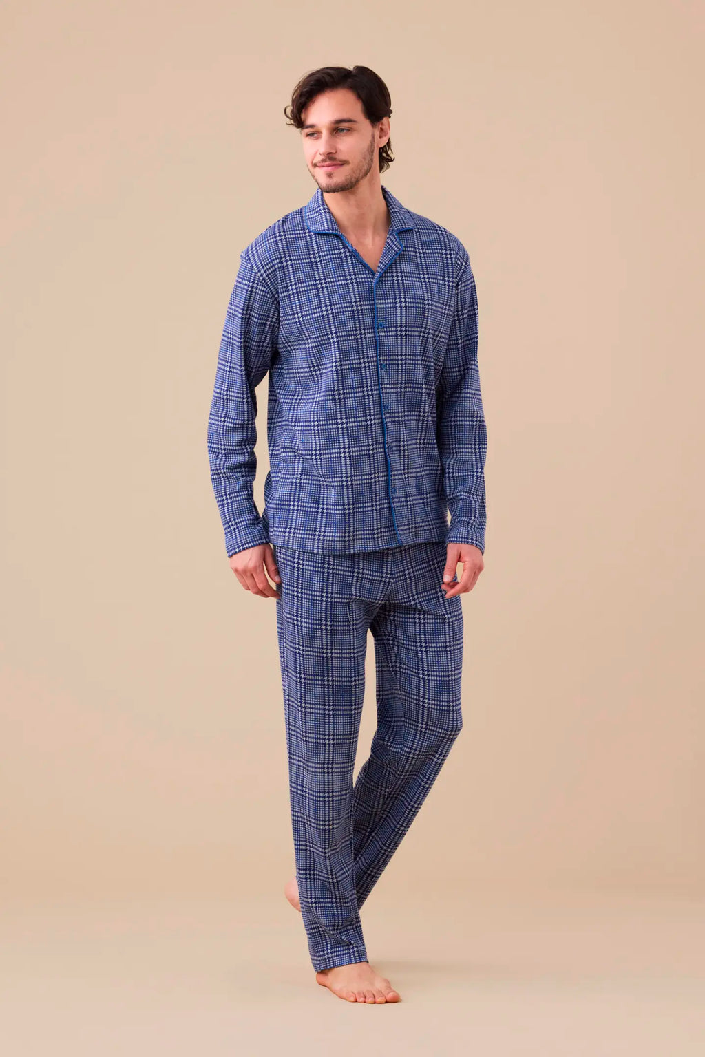 Pigiama Uomo Caldo Cotone Articolo Scozia - Noidinotte