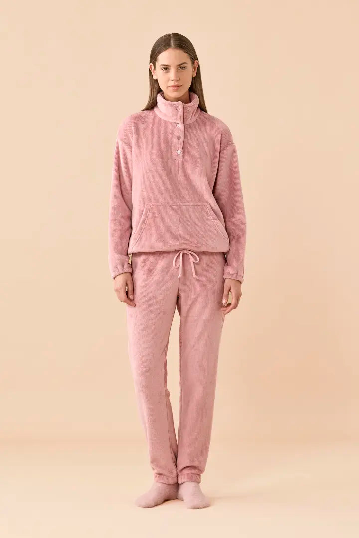 Pigiama donna invernale in coral Warm & Chic Noidinotte