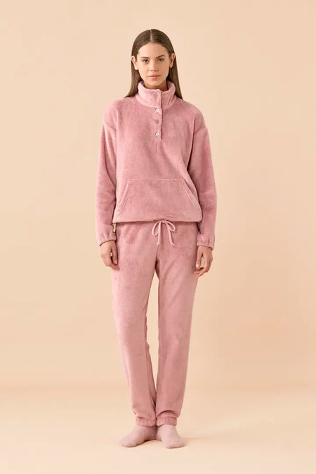 Pigiama donna invernale in coral Warm & Chic Noidinotte
