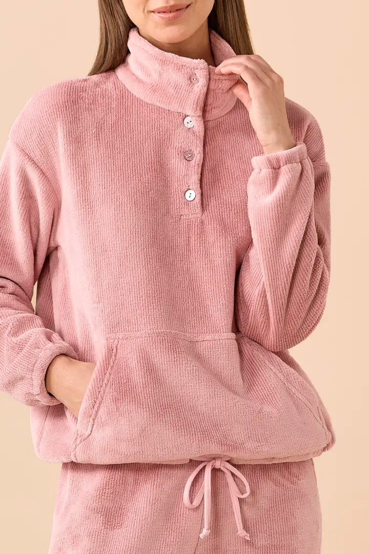 Pigiama donna coral Warm & Chic – vestibilità