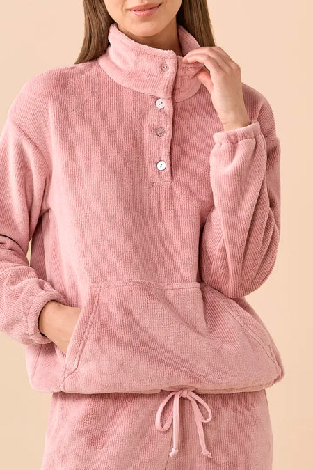 Pigiama donna coral Warm & Chic – vestibilità