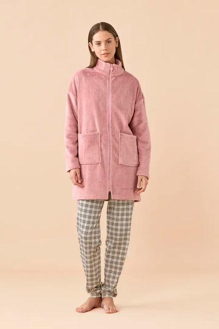 Vestaglia donna coral Warm & Chic – dettaglio