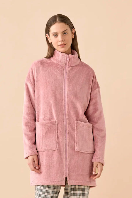 Vestaglia donna invernale in coral Warm & Chic Noidinotte