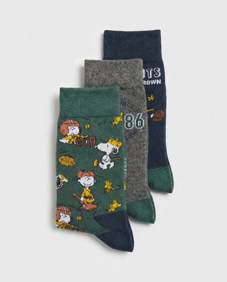 Calzini Uomo PEANUTS Winter Sports pack 3 paia – 21366P