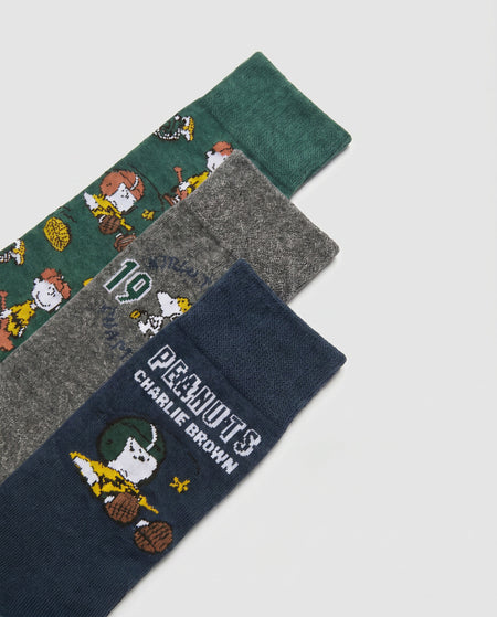 Calzini Uomo PEANUTS Winter Sports pack 3 paia – 21366P