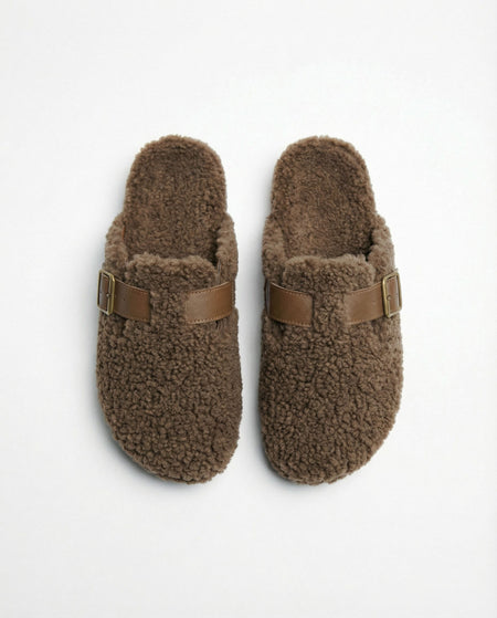Pantofole Uomo ADMAS Brown Sherpa – 69227S