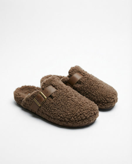 Pantofole Uomo ADMAS Brown Sherpa – 69227S