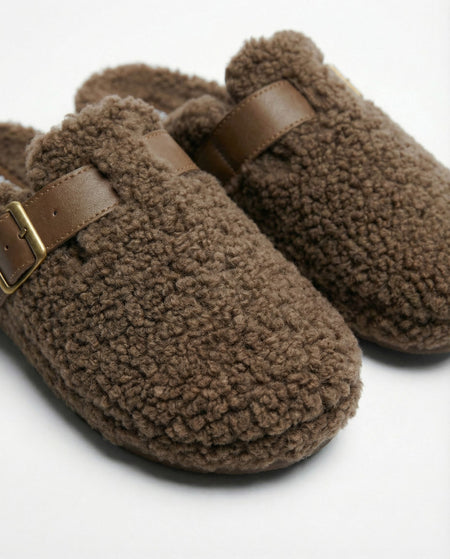 Pantofole Uomo ADMAS Brown Sherpa – 69227S