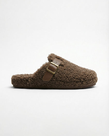 Pantofole Uomo ADMAS Brown Sherpa – 69227S