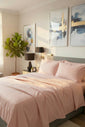 Completo Letto In Raso Di Puro Cotone Camelia - Daltex