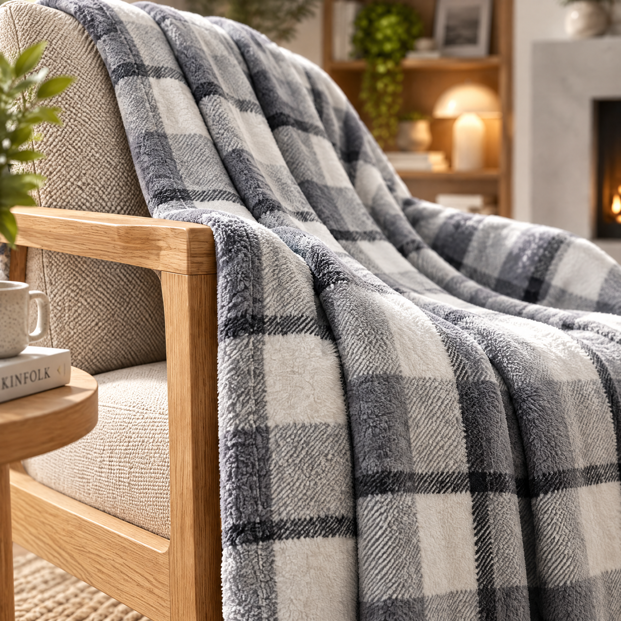 Coperta Prime Stampata Nordic Check Daunex – 150x200 cm – 100% Poliestere