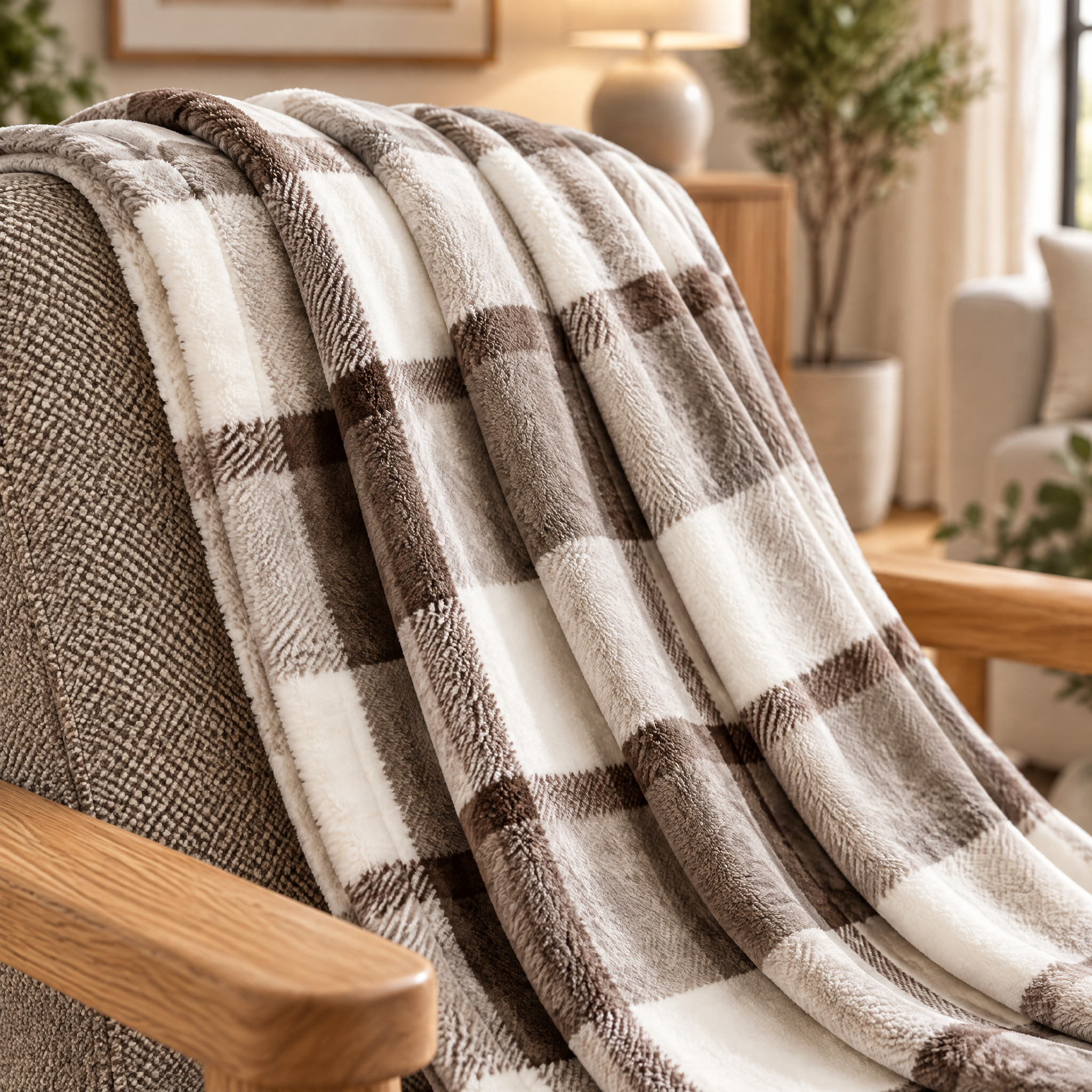 Coperta Prime Stampata Nordic Check Daunex – 150x200 cm – 100% Poliestere