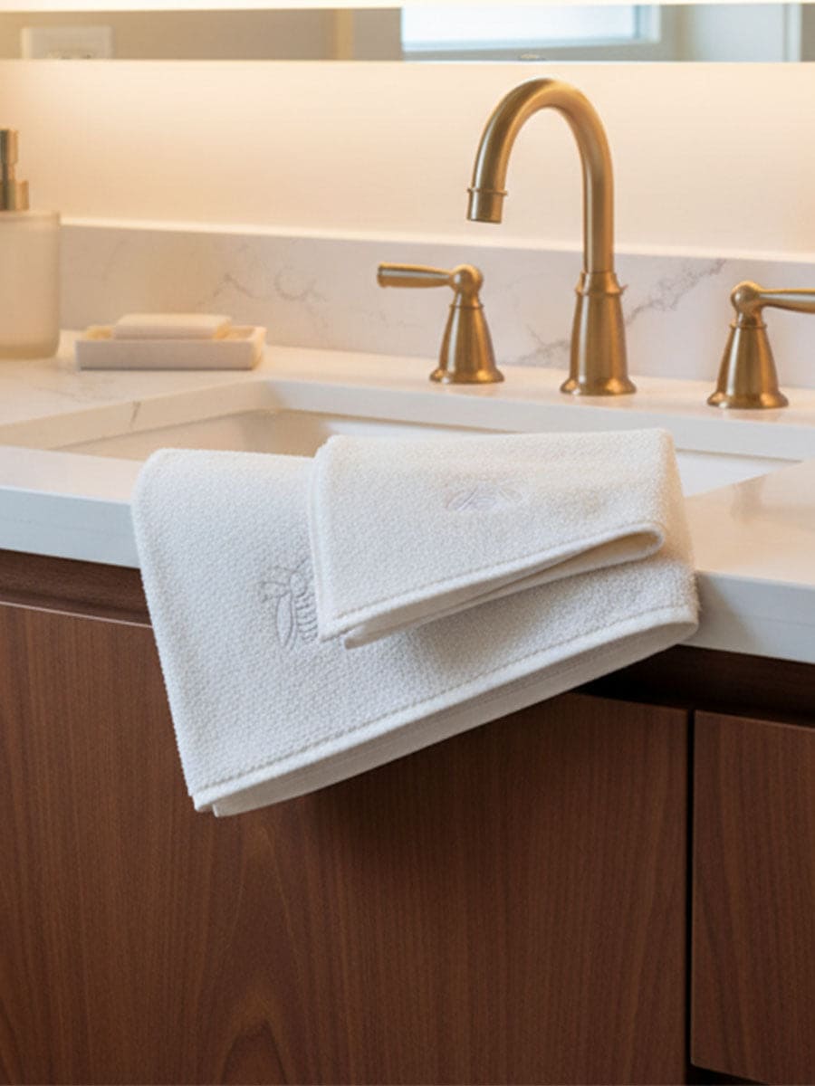 Coppia Asciugamano Viso e Ospite Api - MastroRaphael