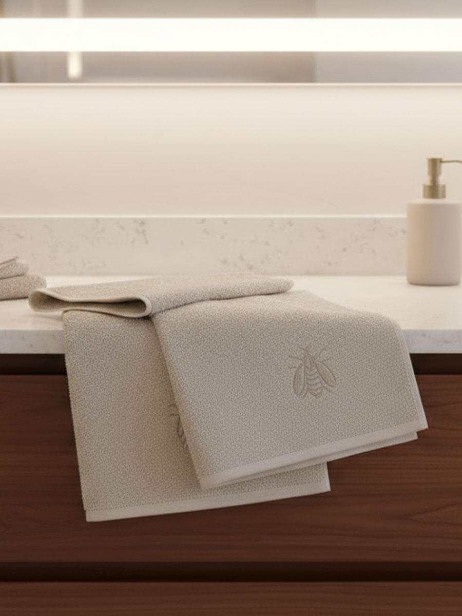 Coppia Asciugamano Viso e Ospite Api - MastroRaphael