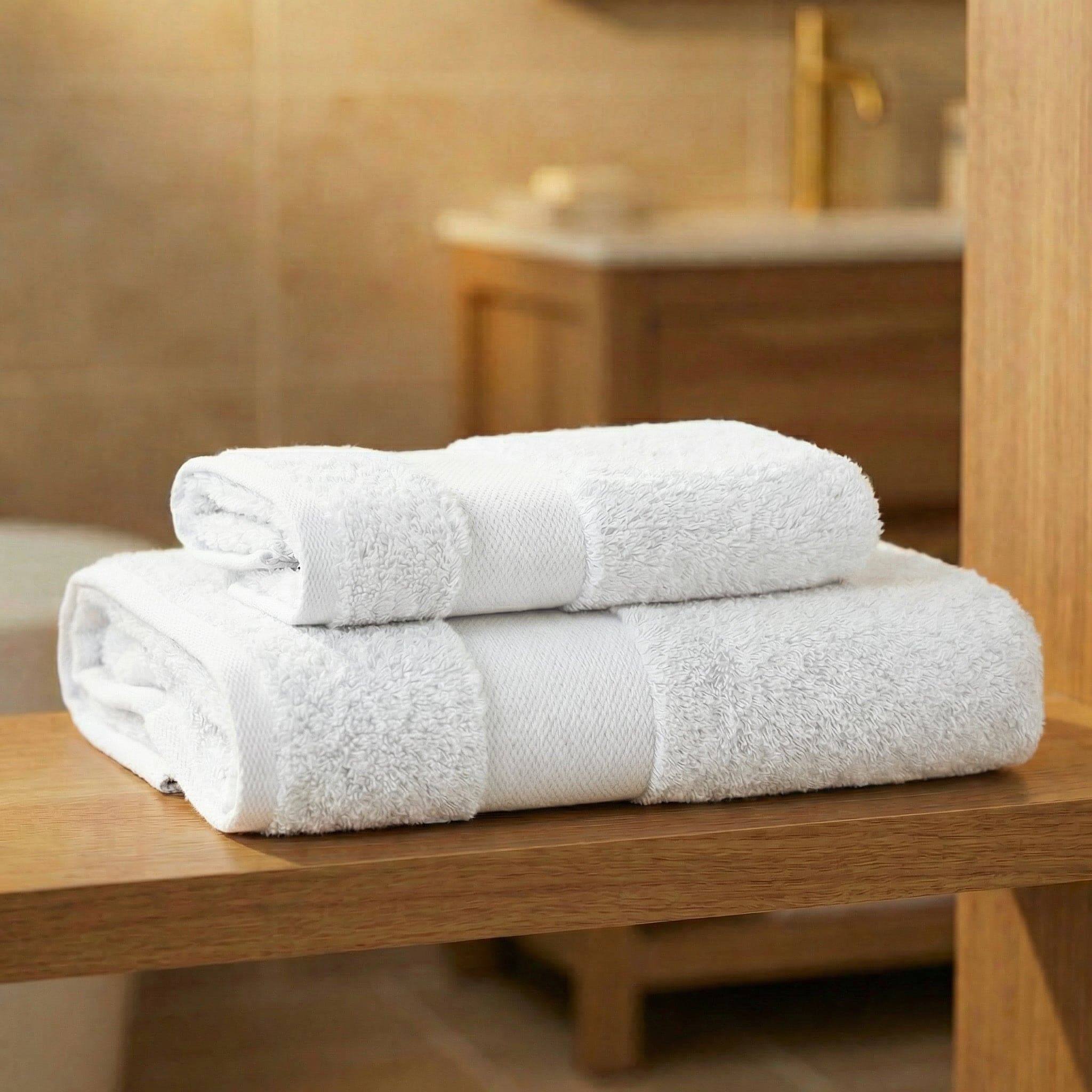 Coppia Asciugamani Soft Touch Viso e Ospite In Spugna 500gr 100% Cotone - Daltex Dubai