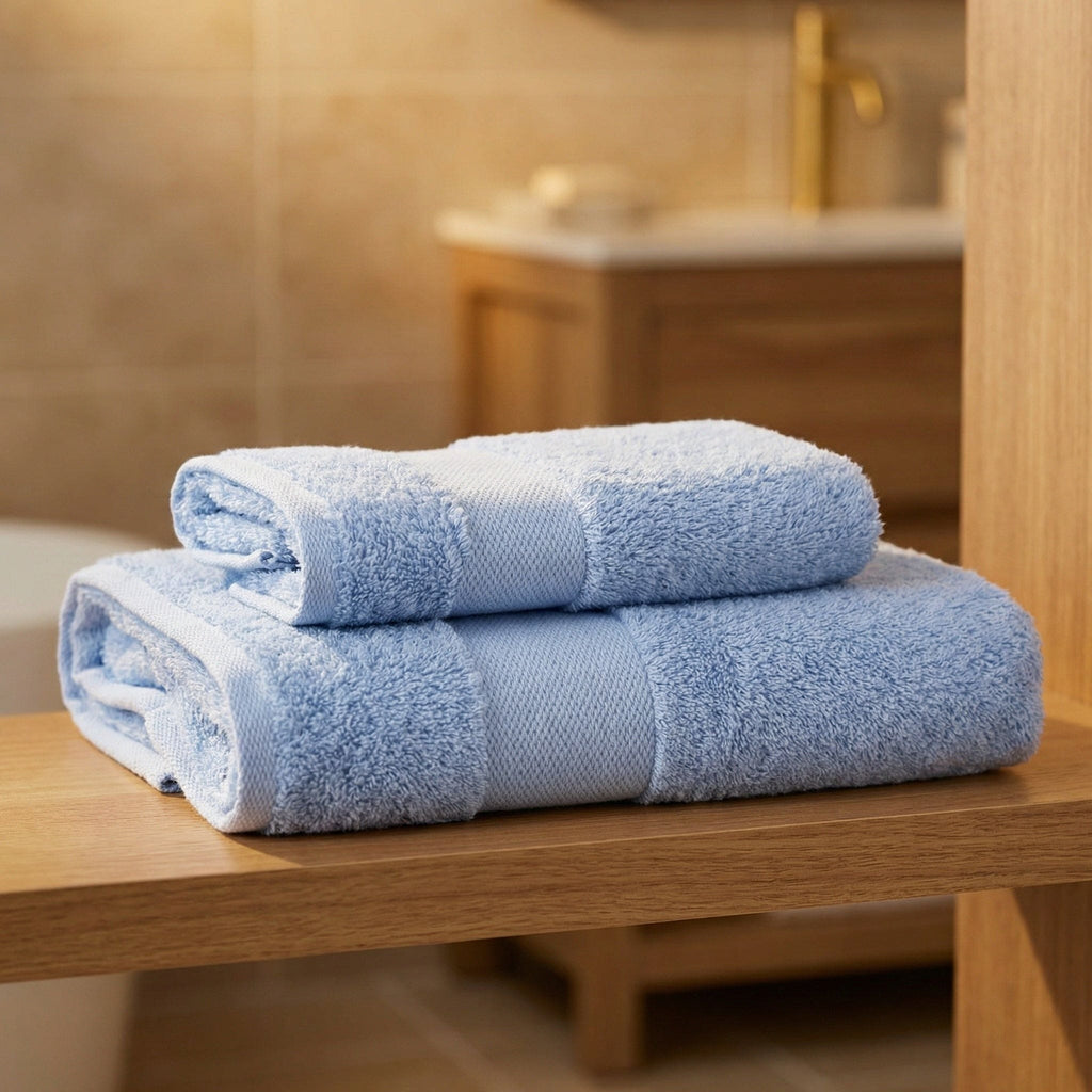 Coppia Asciugamani Soft Touch Viso e Ospite In Spugna 500gr 100% Cotone - Daltex Dubai