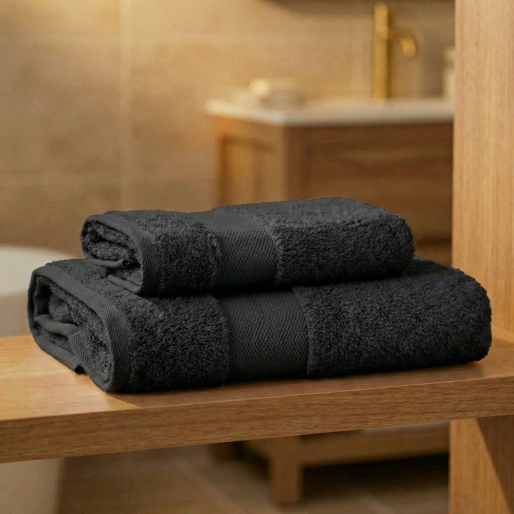 Coppia Asciugamani Soft Touch Viso e Ospite In Spugna 500gr 100% Cotone - Daltex Dubai