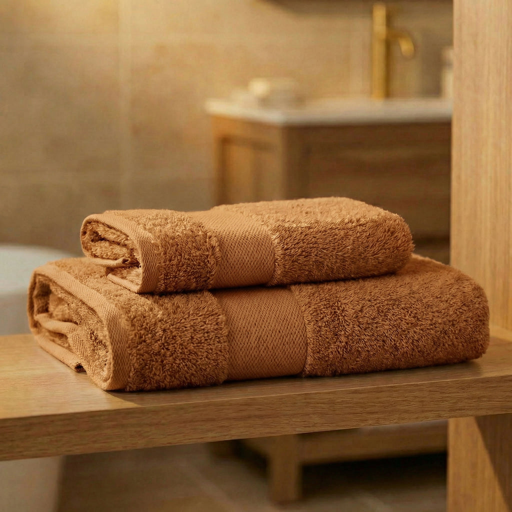 Coppia Asciugamani Soft Touch Viso e Ospite In Spugna 500gr 100% Cotone - Daltex Dubai