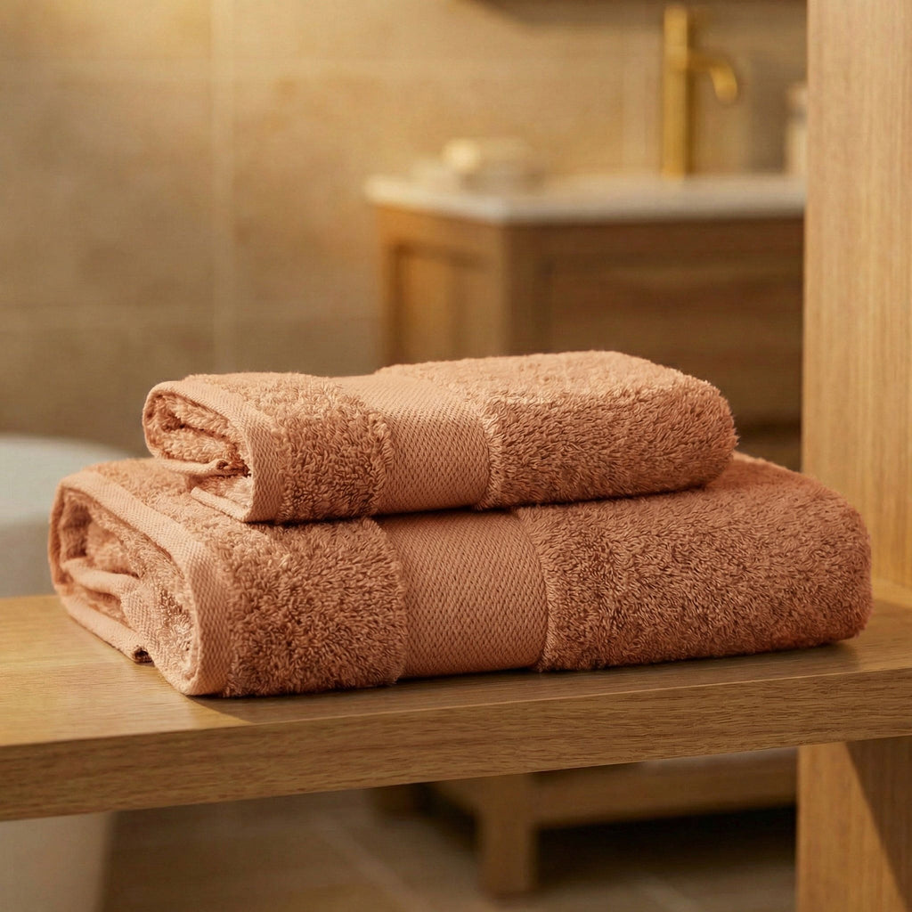 Coppia Asciugamani Soft Touch Viso e Ospite In Spugna 500gr 100% Cotone - Daltex Dubai