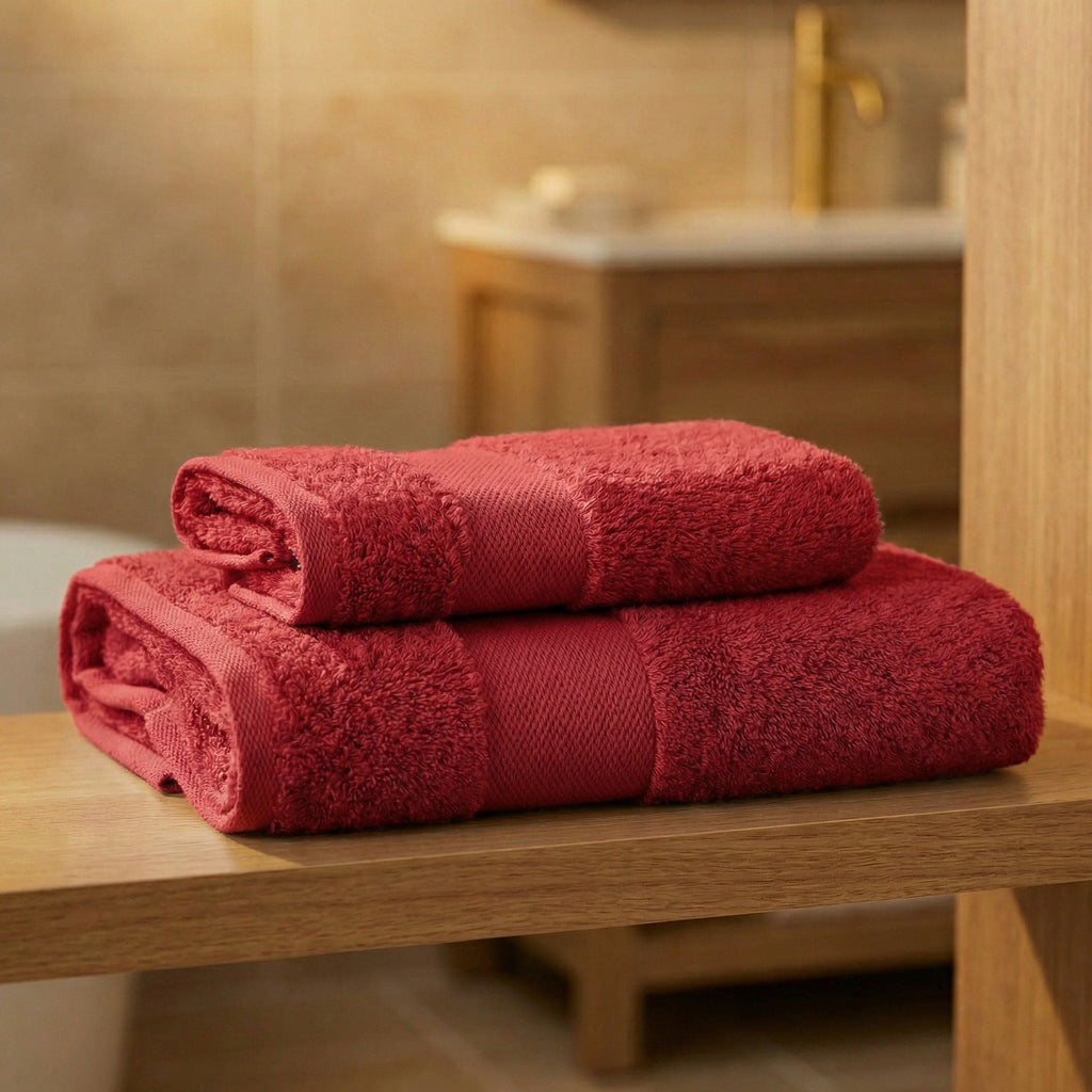 Coppia Asciugamani Soft Touch Viso e Ospite In Spugna 500gr 100% Cotone - Daltex Dubai