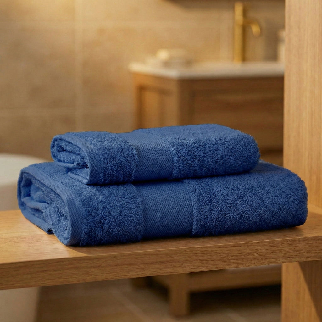 Coppia Asciugamani Soft Touch Viso e Ospite In Spugna 500gr 100% Cotone - Daltex Dubai