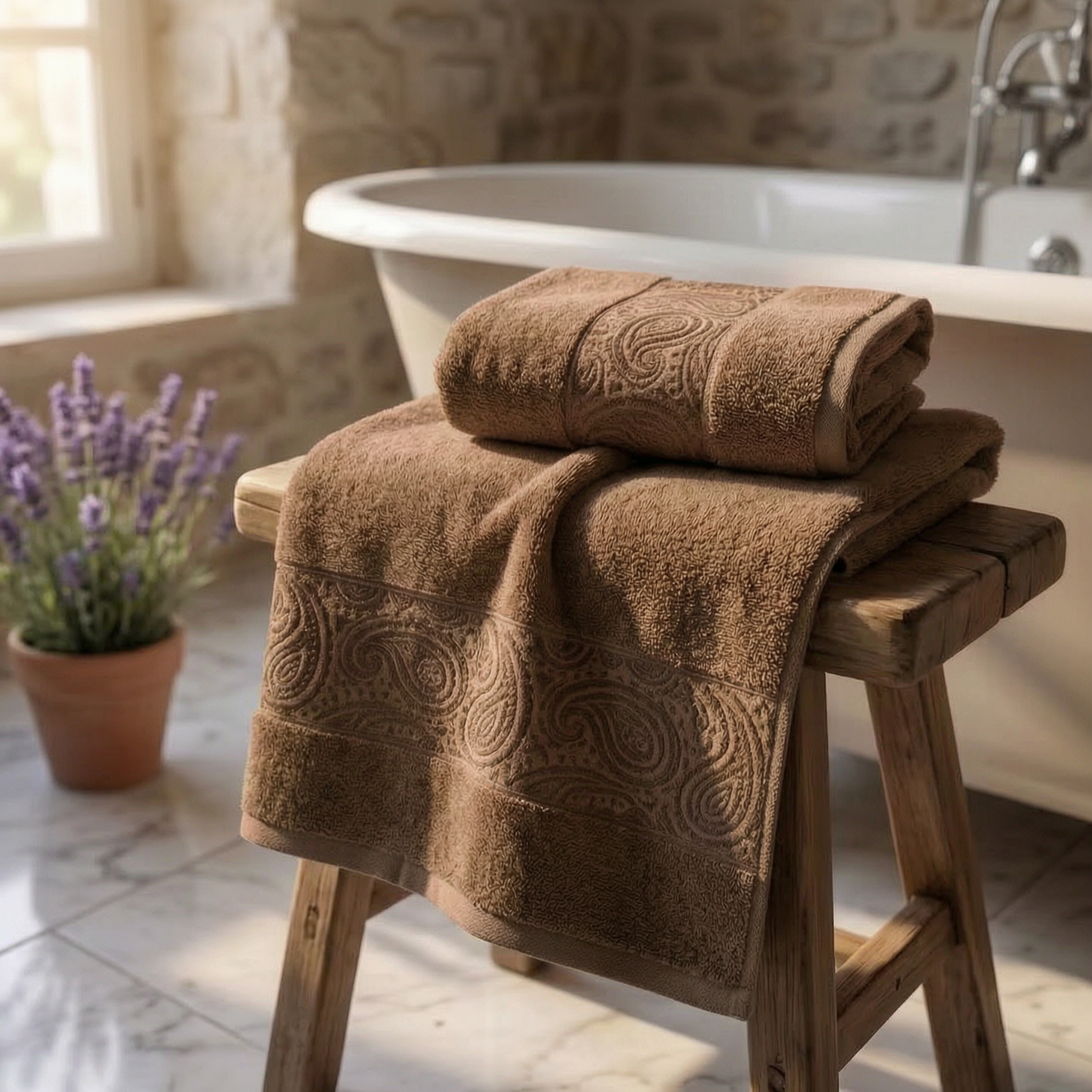 Coppia Asciugamani Viso e Ospite In Spugna 450 Grammi Cashmere/ 15 Colori - Daltex