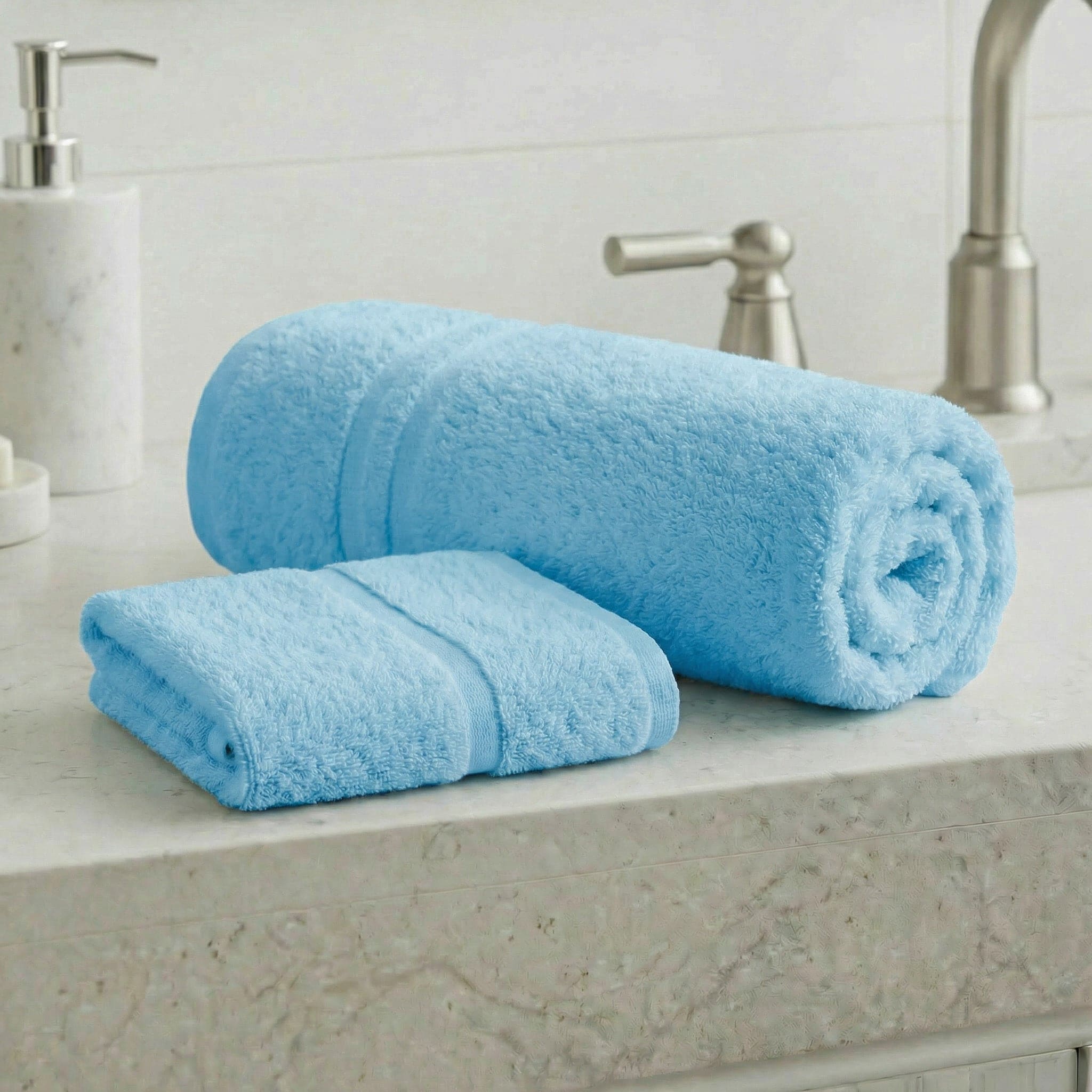 Coppia Asciugamani Viso e Ospite in Spugna 380 grammi One - Daltex