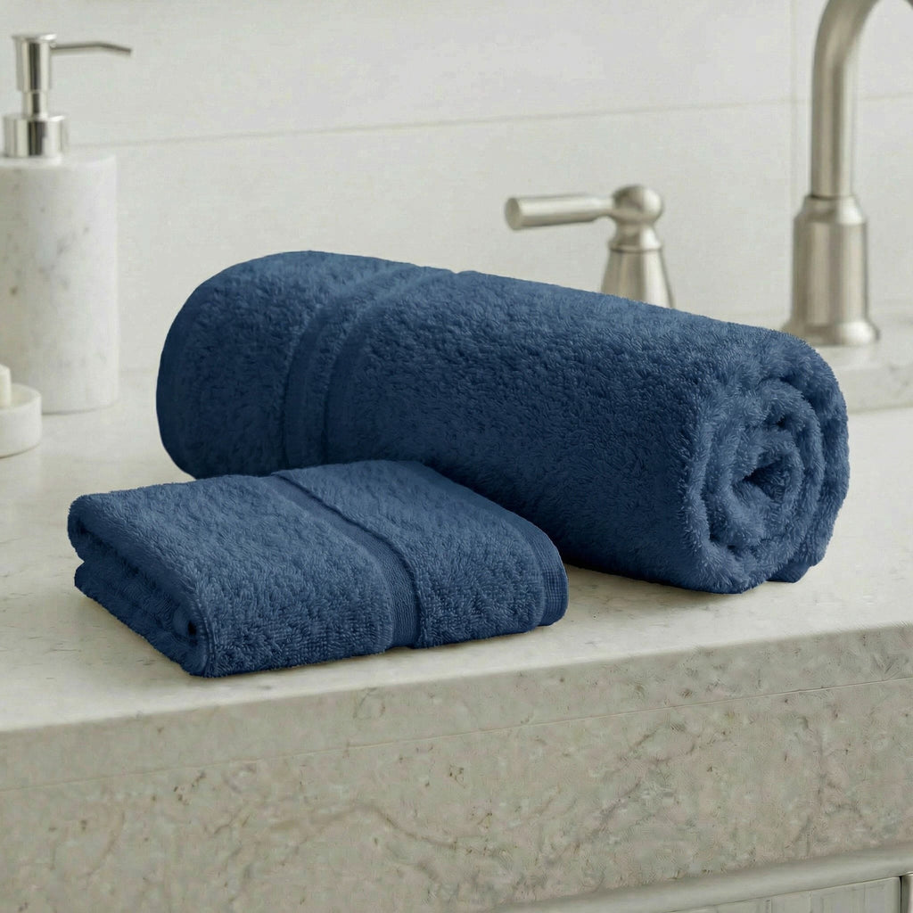 Coppia Asciugamani Viso e Ospite in Spugna 380 grammi One - Daltex