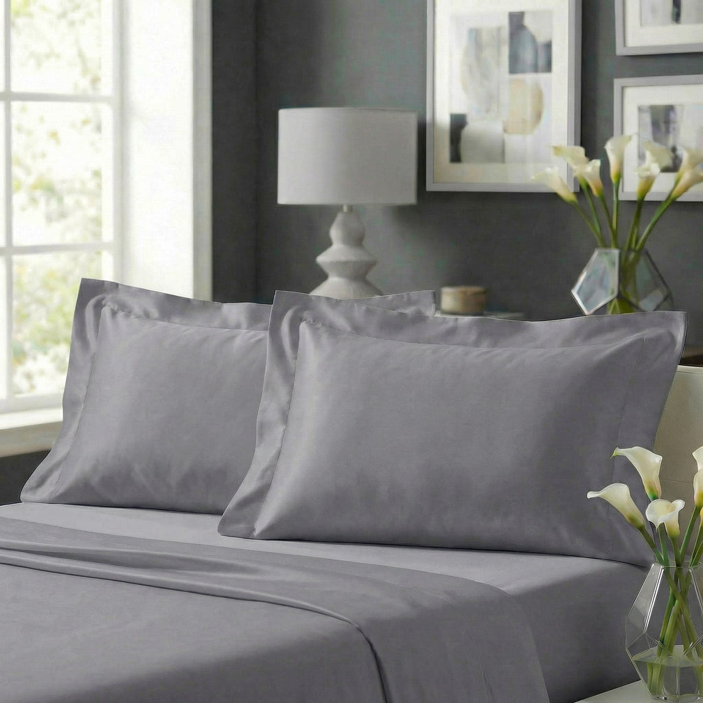 Coppia Federe In Raso Di Puro Cotone Camelia - Daltex