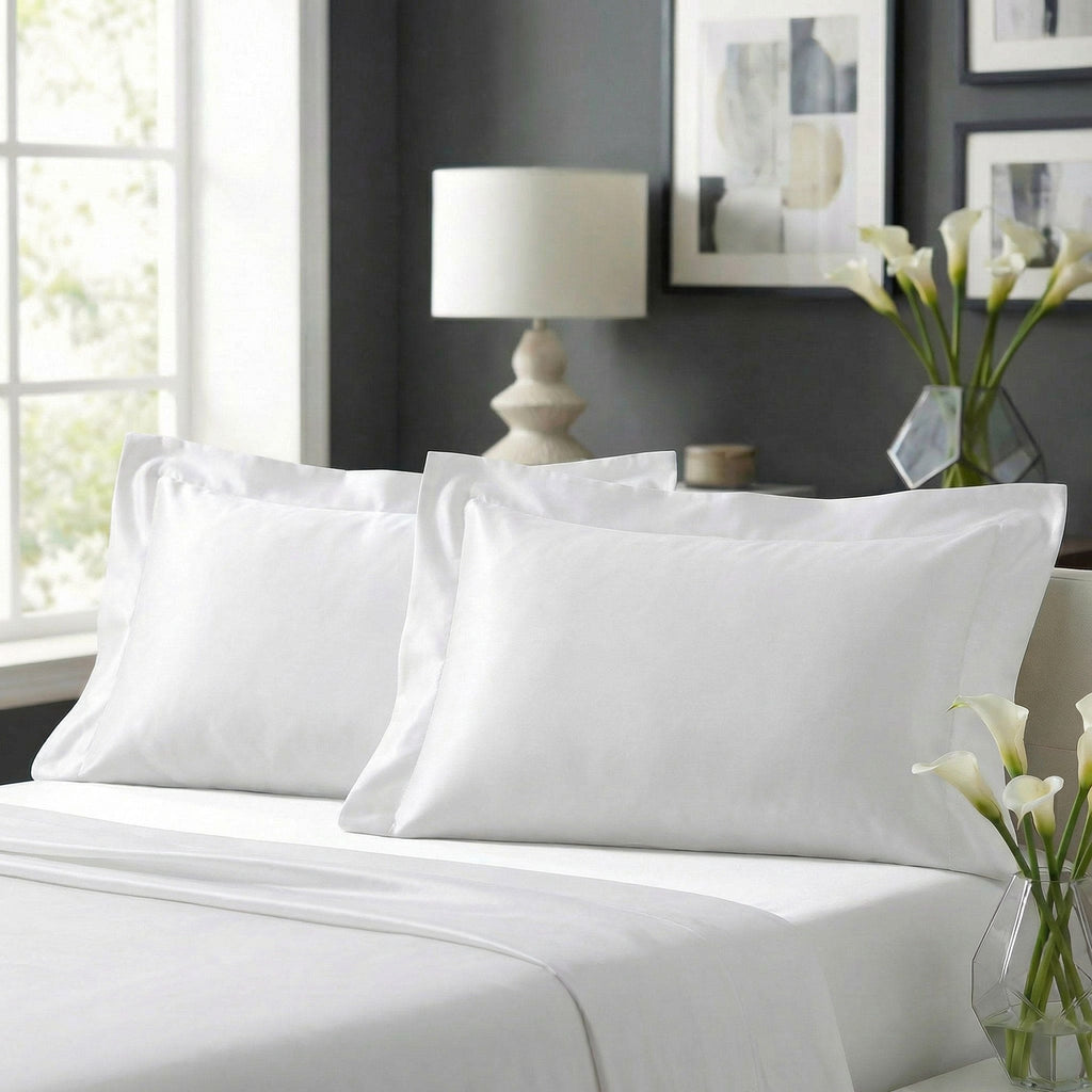 Coppia Federe In Raso Di Puro Cotone Camelia - Daltex