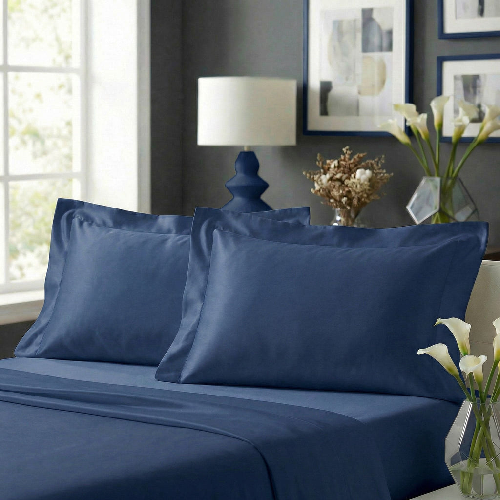 Coppia Federe In Raso Di Puro Cotone Camelia - Daltex
