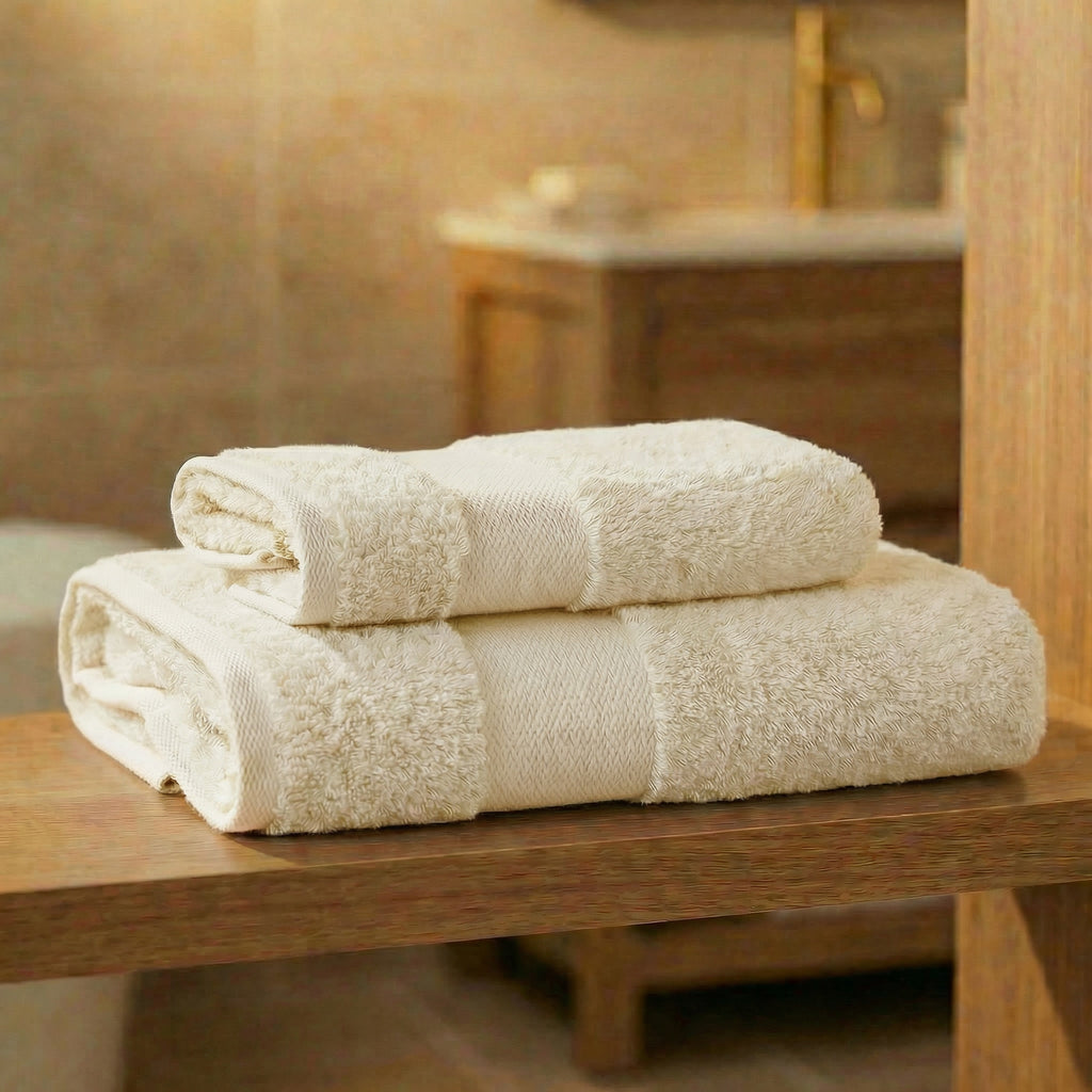 Coppia Asciugamani Soft Touch Viso e Ospite In Spugna 500gr 100% Cotone - Daltex Dubai