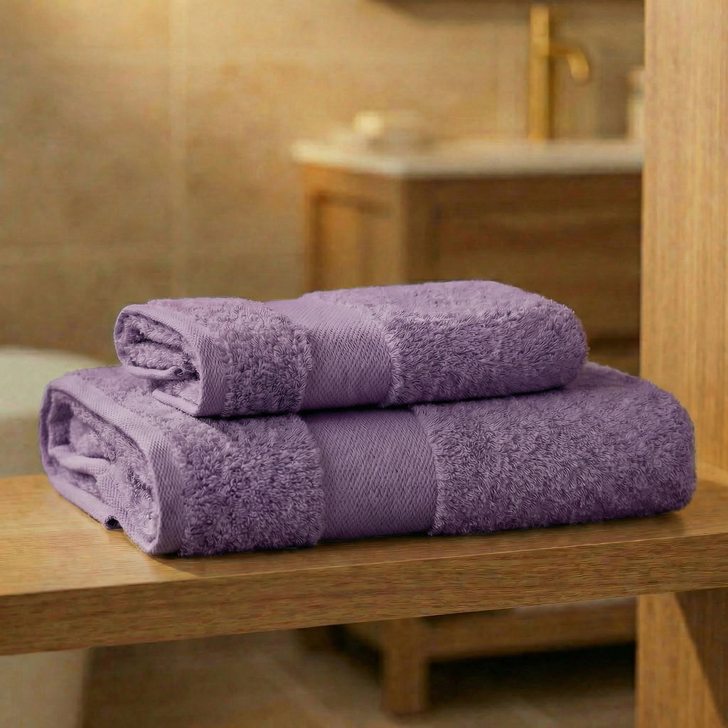 Coppia Asciugamani Soft Touch Viso e Ospite In Spugna 500gr 100% Cotone - Daltex Dubai