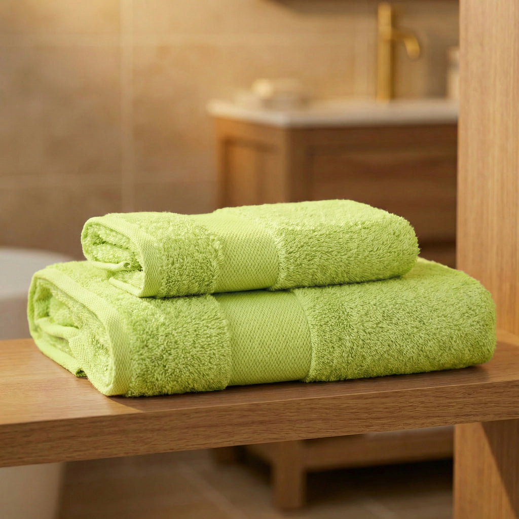 Coppia Asciugamani Soft Touch Viso e Ospite In Spugna 500gr 100% Cotone - Daltex Dubai