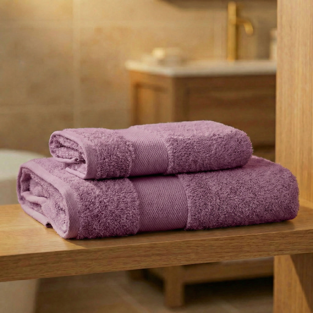 Coppia Asciugamani Soft Touch Viso e Ospite In Spugna 500gr 100% Cotone - Daltex Dubai