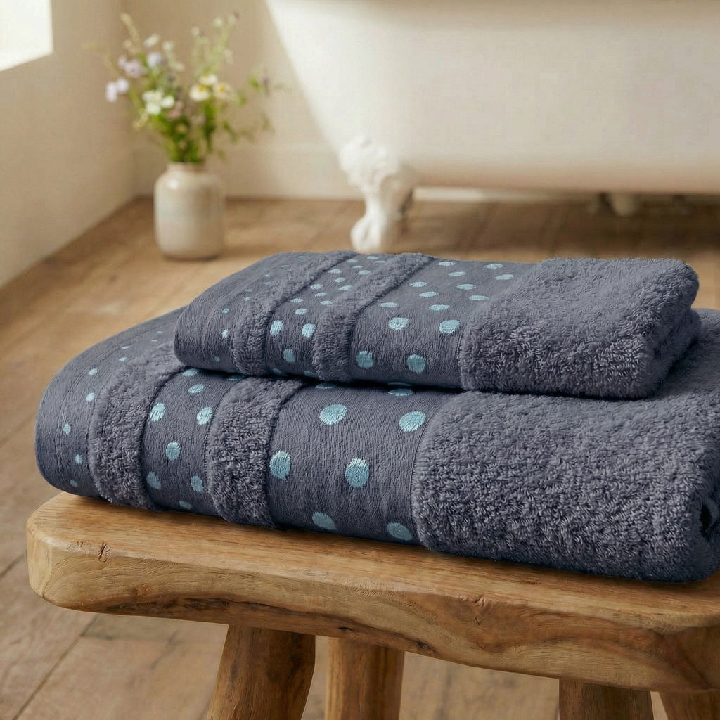Coppia asciugamani Viso e Ospite in Spugna 450 grammi Poison - Daltex