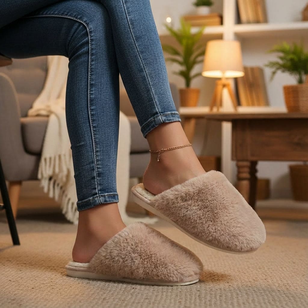 Daunex Pantofola Invernale Pouf ultra morbida da Donna